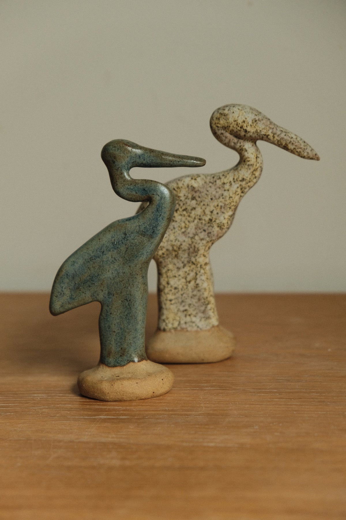 Speckled Heron Figurine