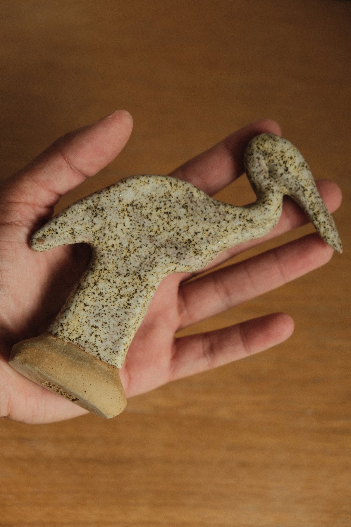 Speckled Heron Figurine