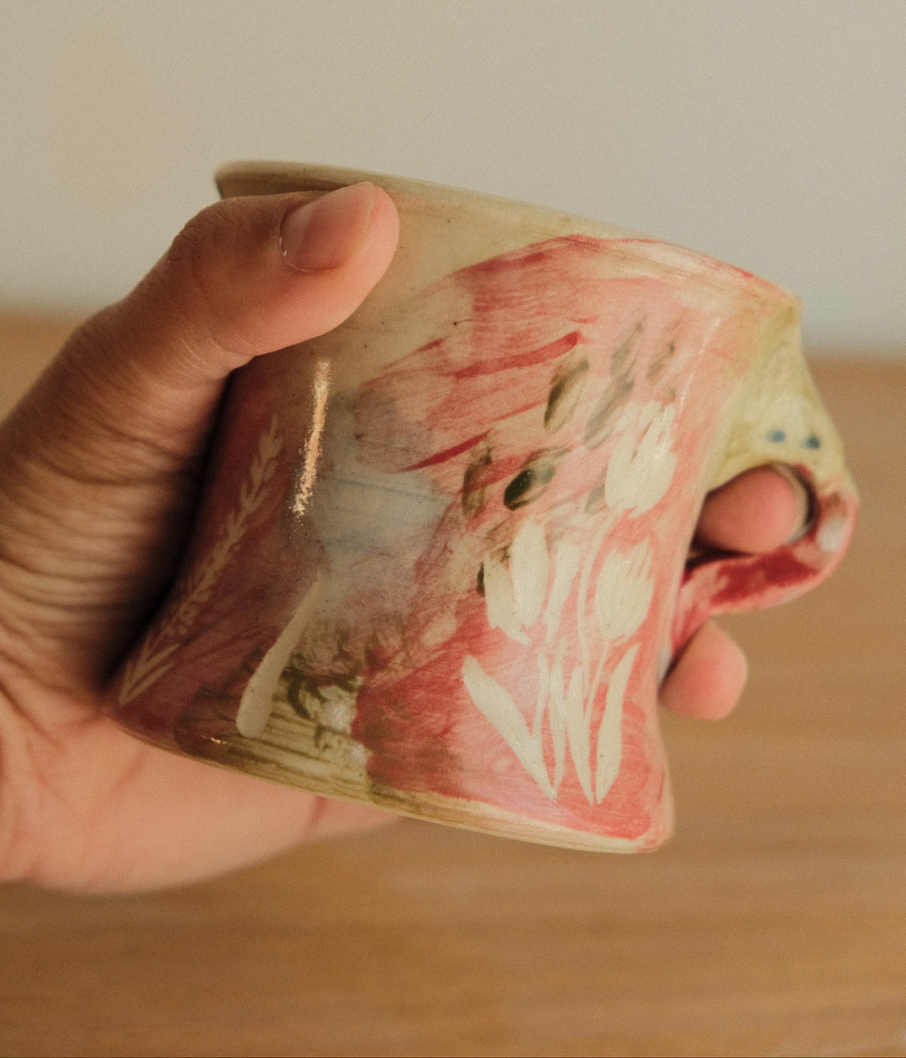 Pink Wildflower Mug