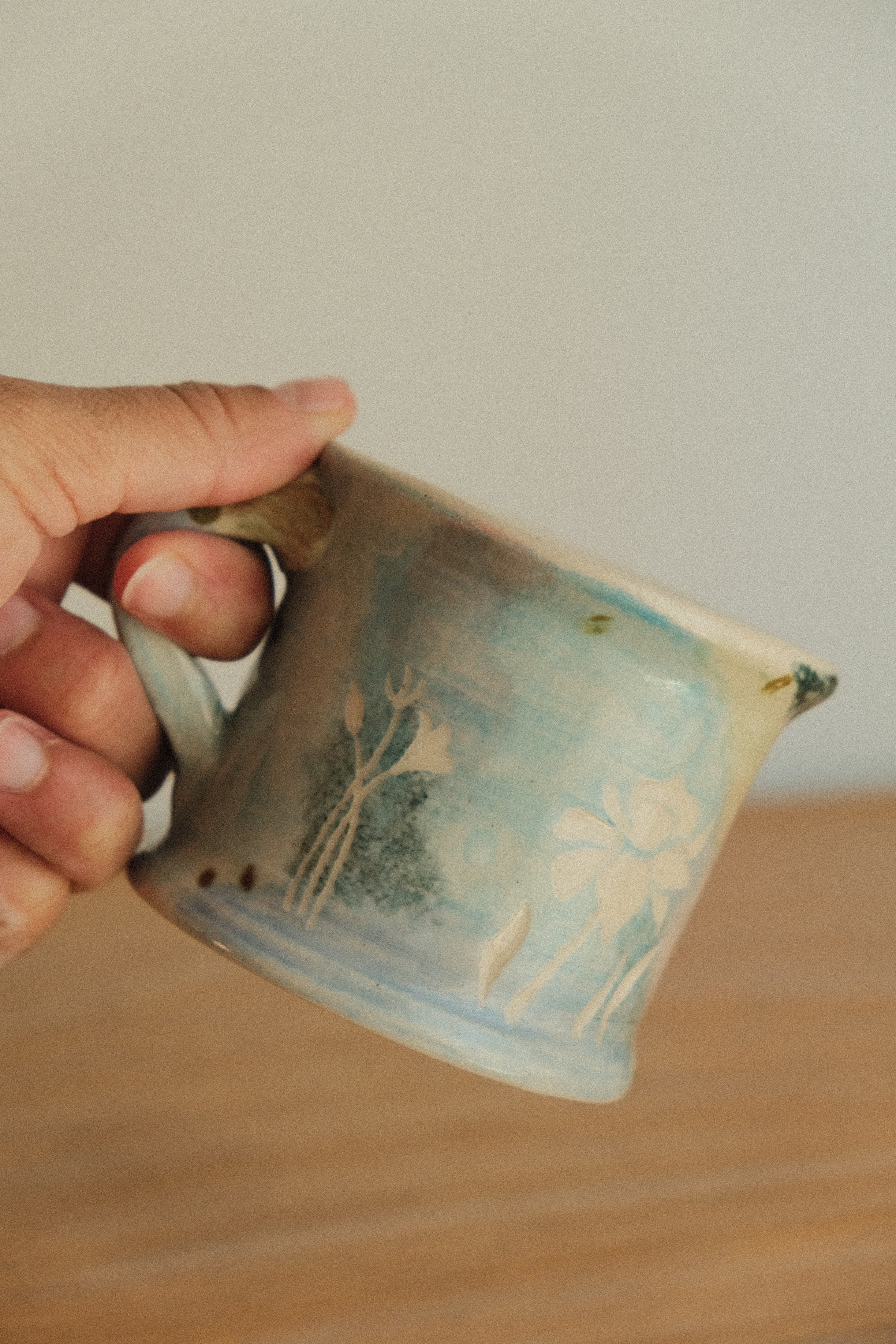 Blue Poppy Wildflower Mug
