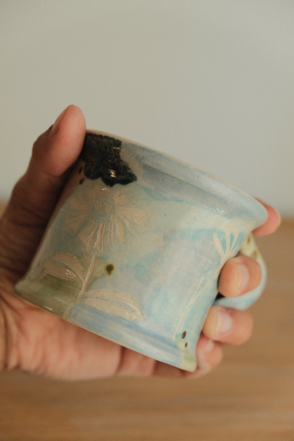 Blue Poppy Wildflower Mug