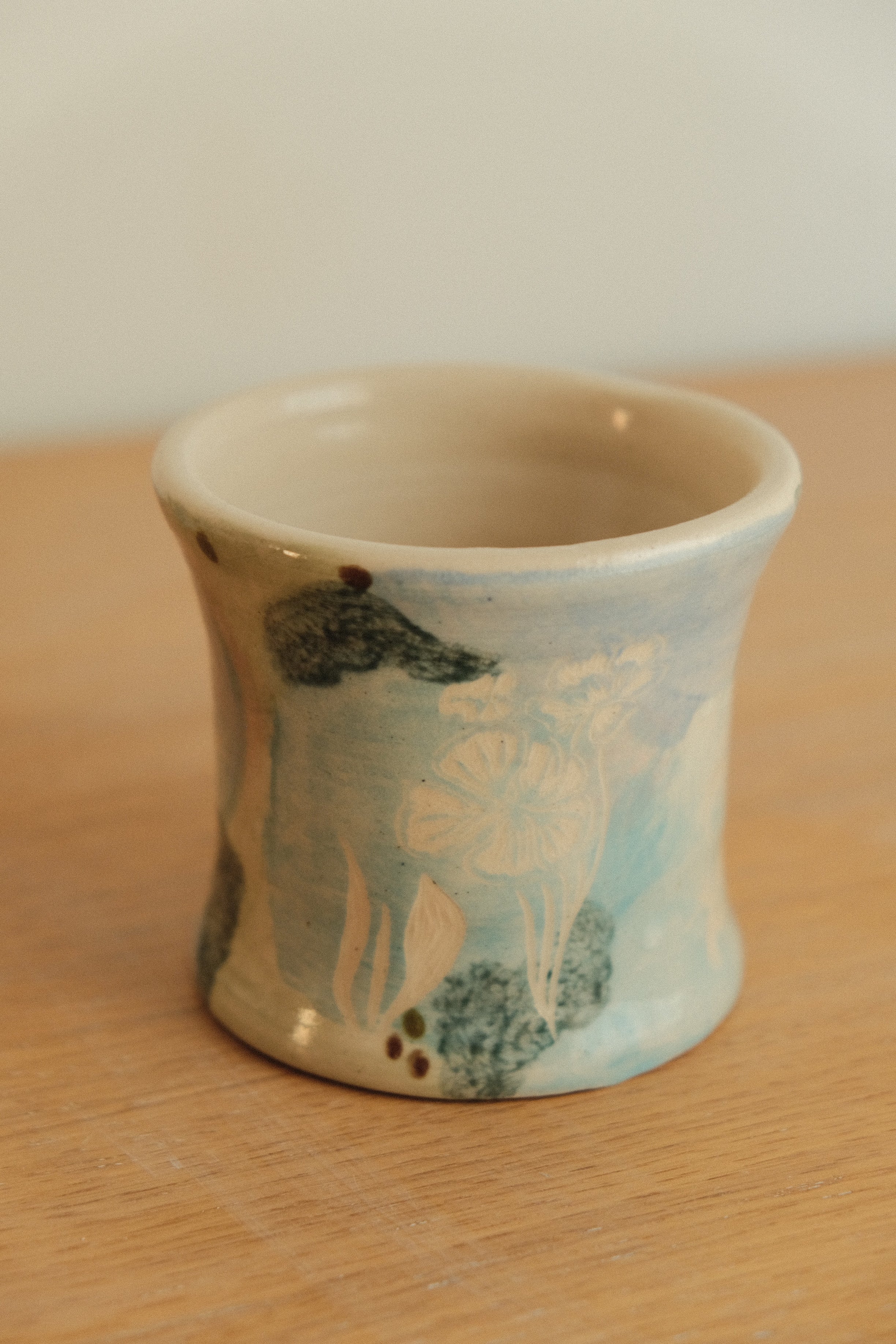 Blue Dandelion Wildflower Mug