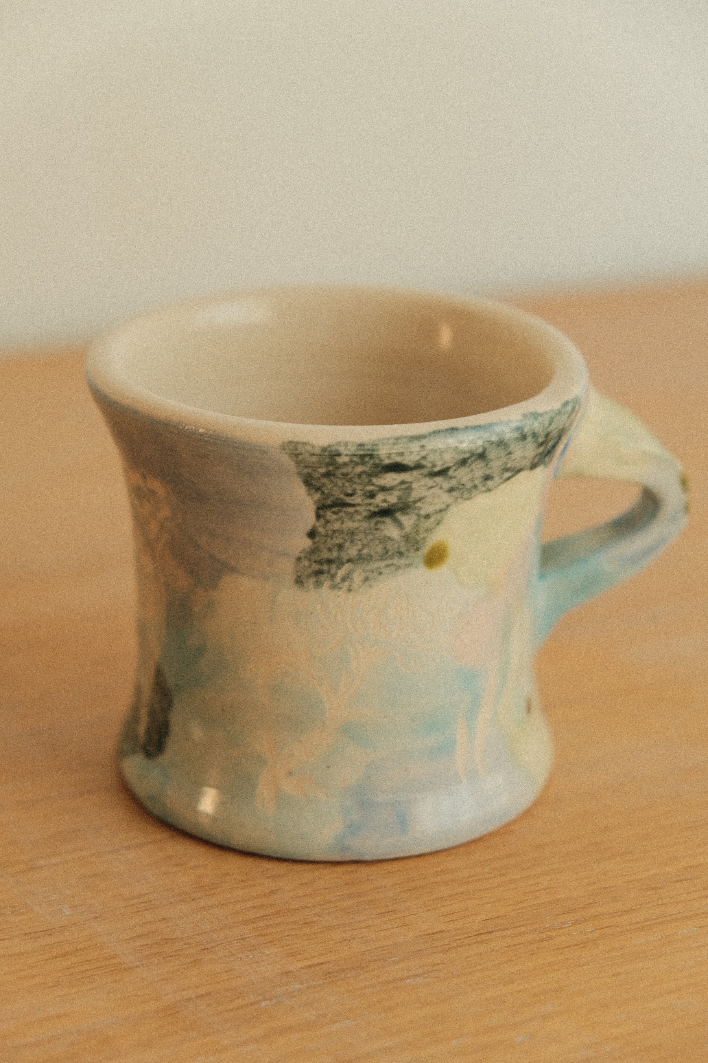 Blue Dandelion Wildflower Mug