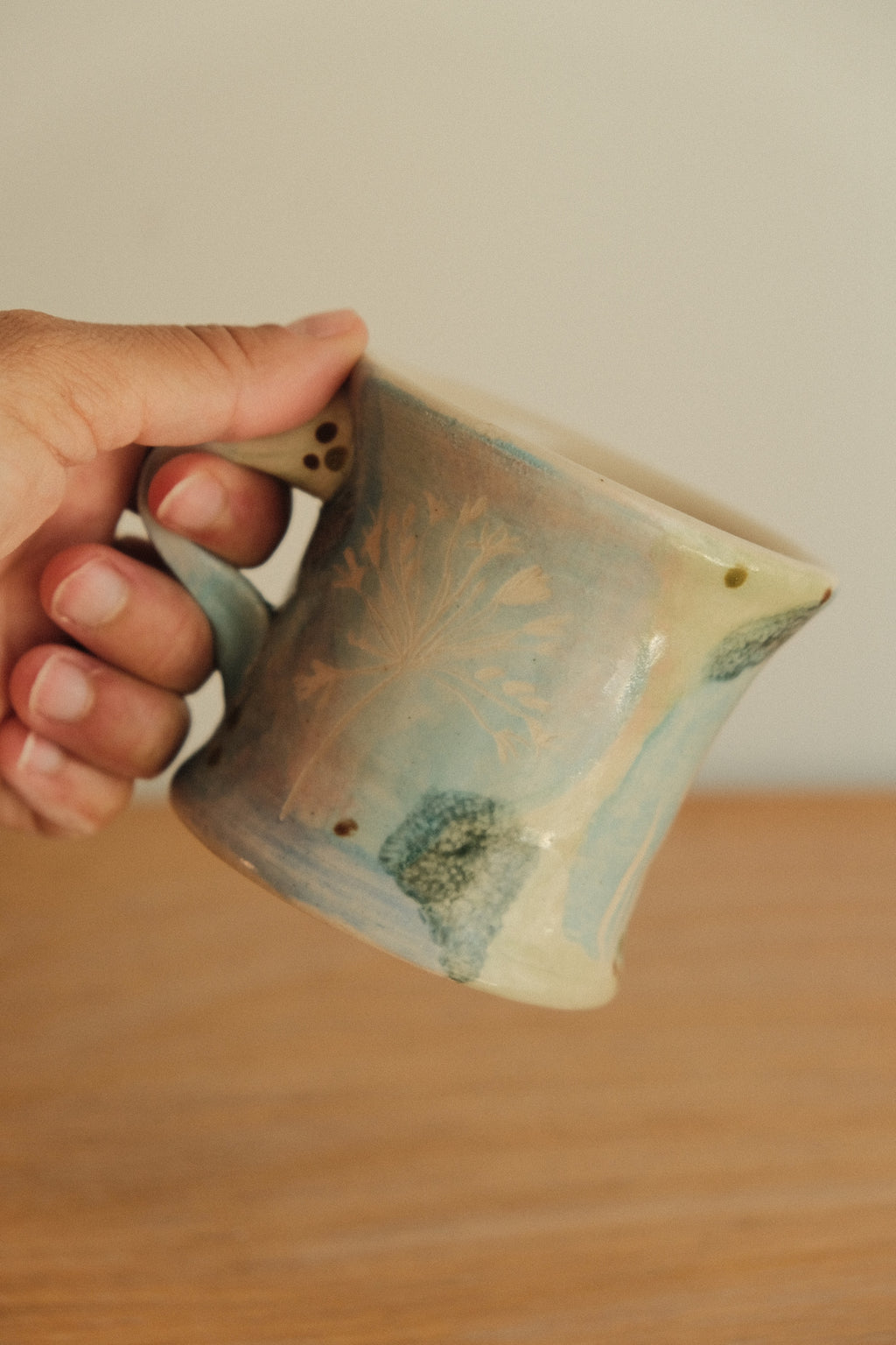 Blue Dandelion Wildflower Mug