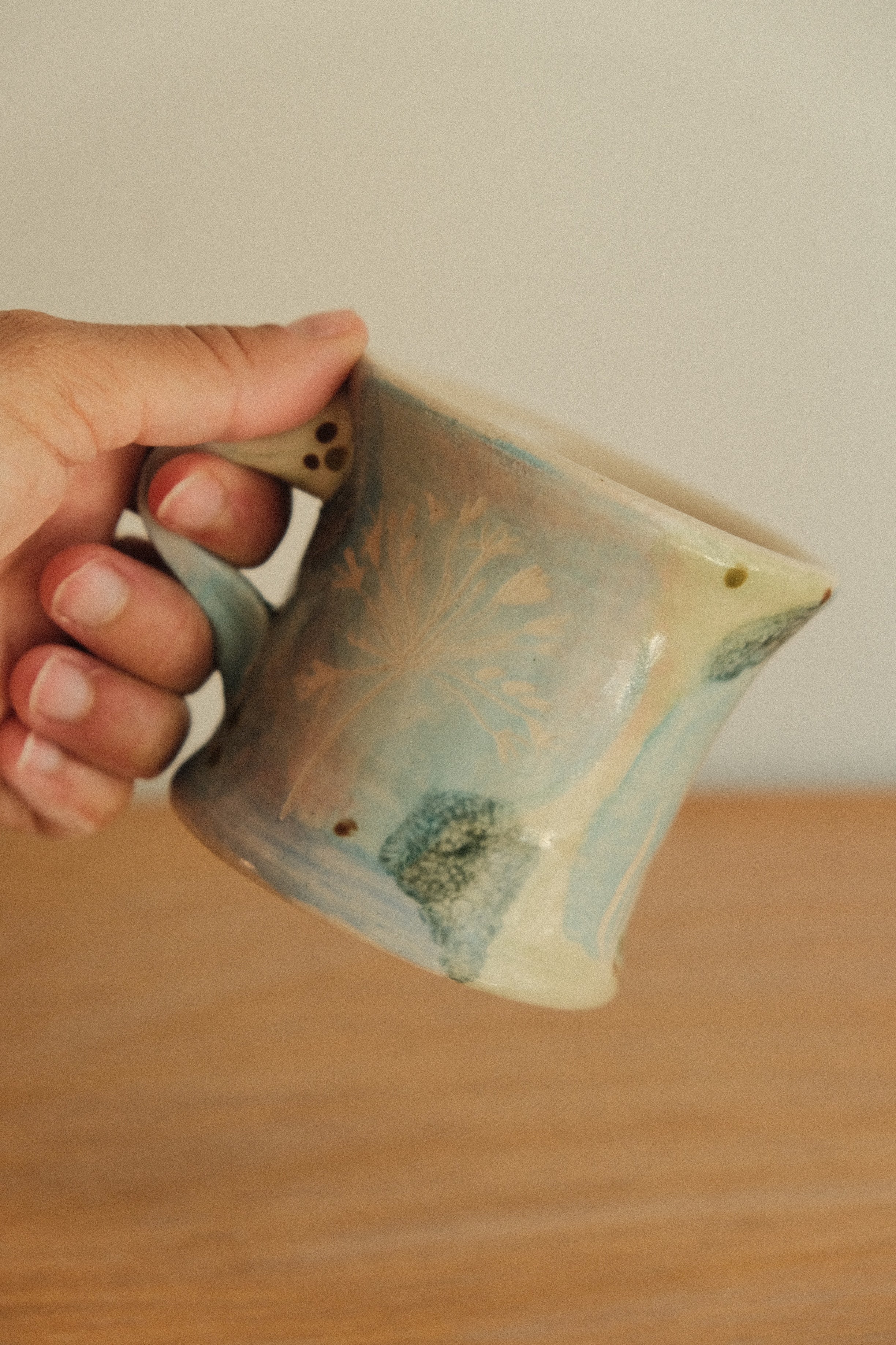 Blue Dandelion Wildflower Mug