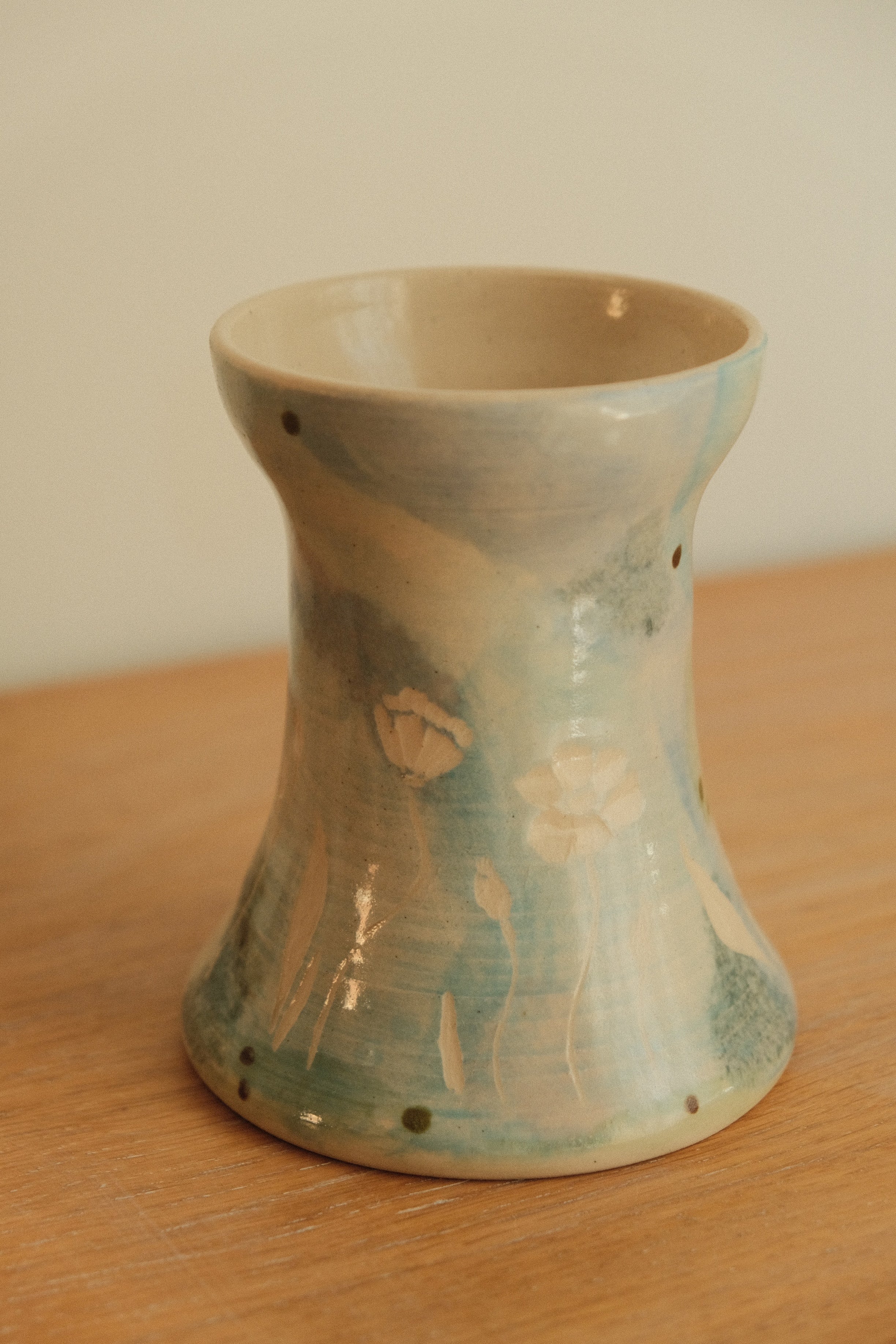 Blue Poppy Wildflower Vase