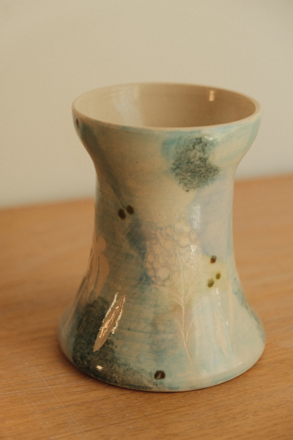 Blue Poppy Wildflower Vase