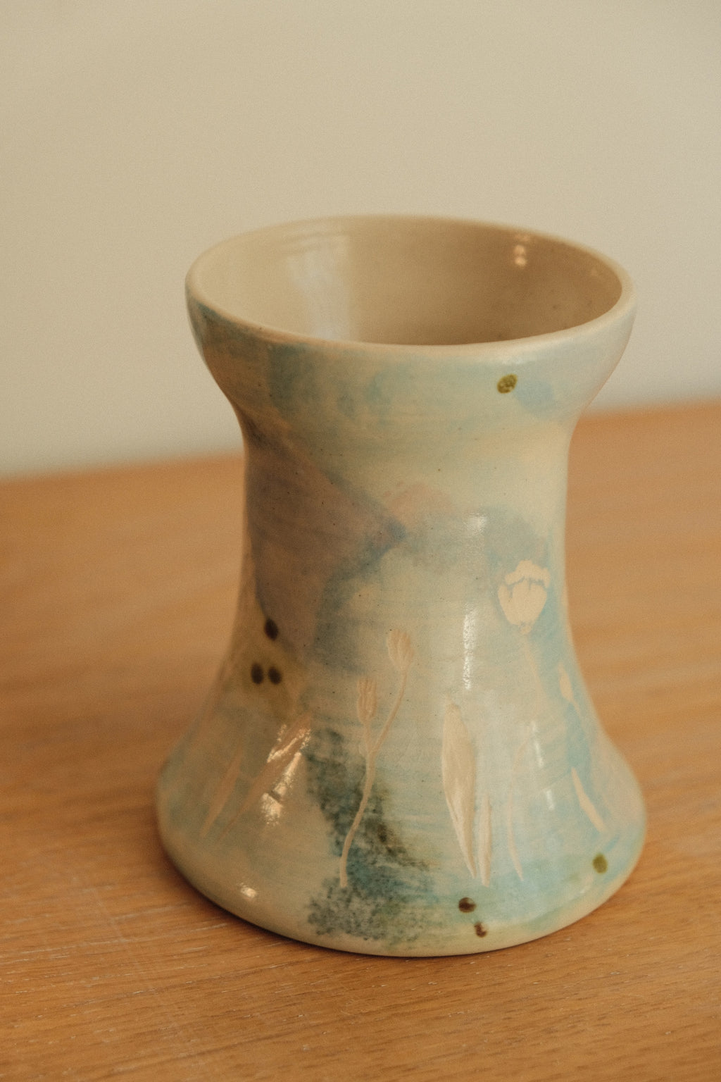 Blue Poppy Wildflower Vase
