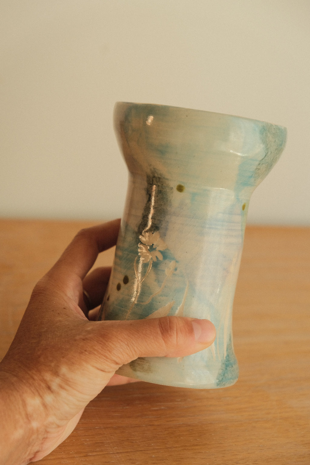 Blue Canna Wildflower Vase