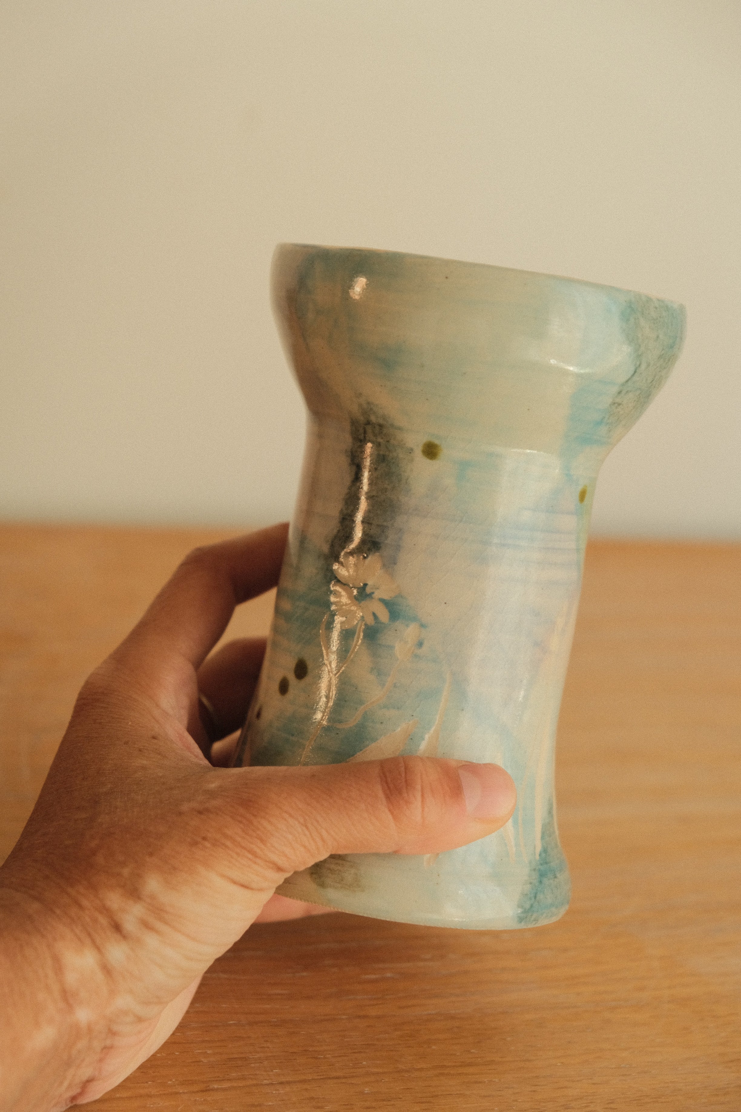 Blue Canna Wildflower Vase