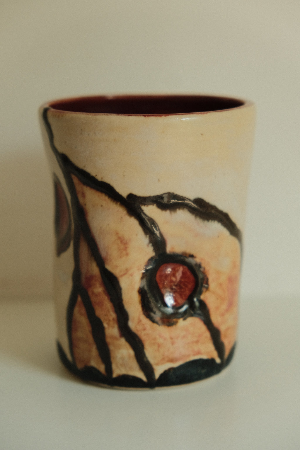 White & Red Moth Cup