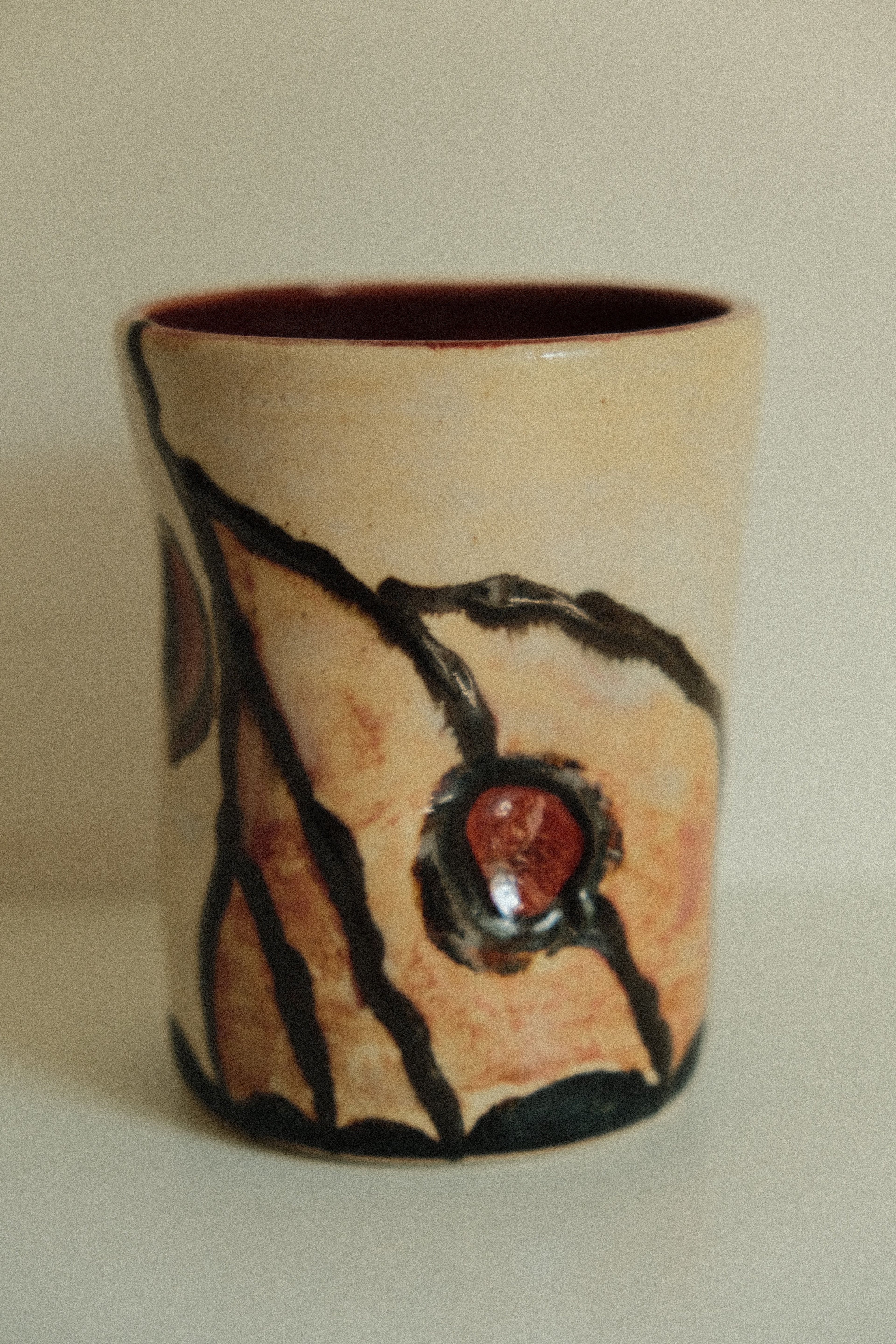 White & Red Moth Cup