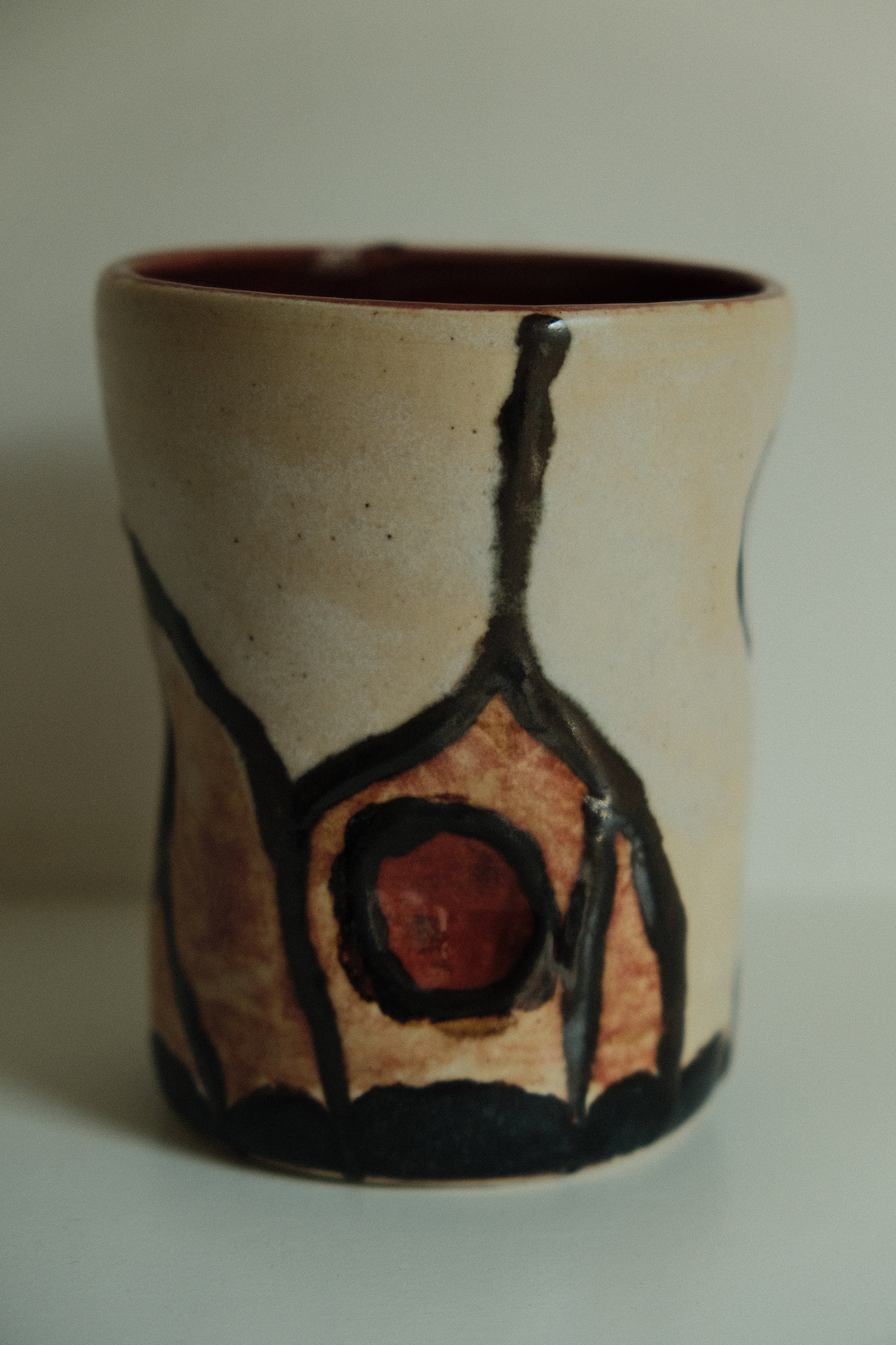 White & Red Moth Cup