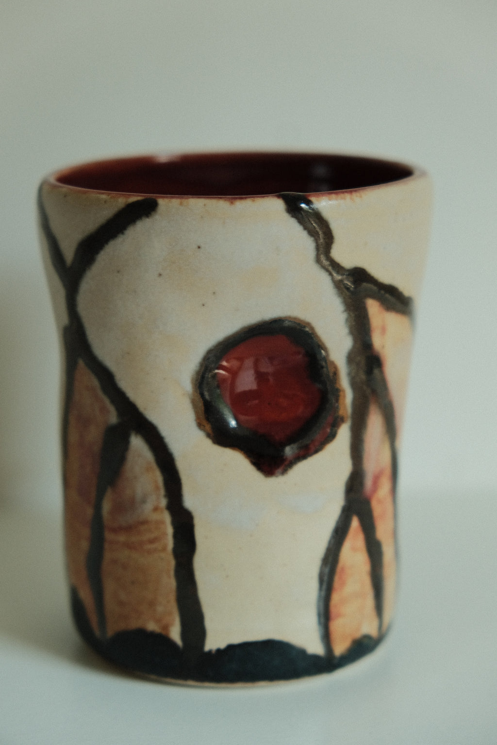 White & Red Moth Cup