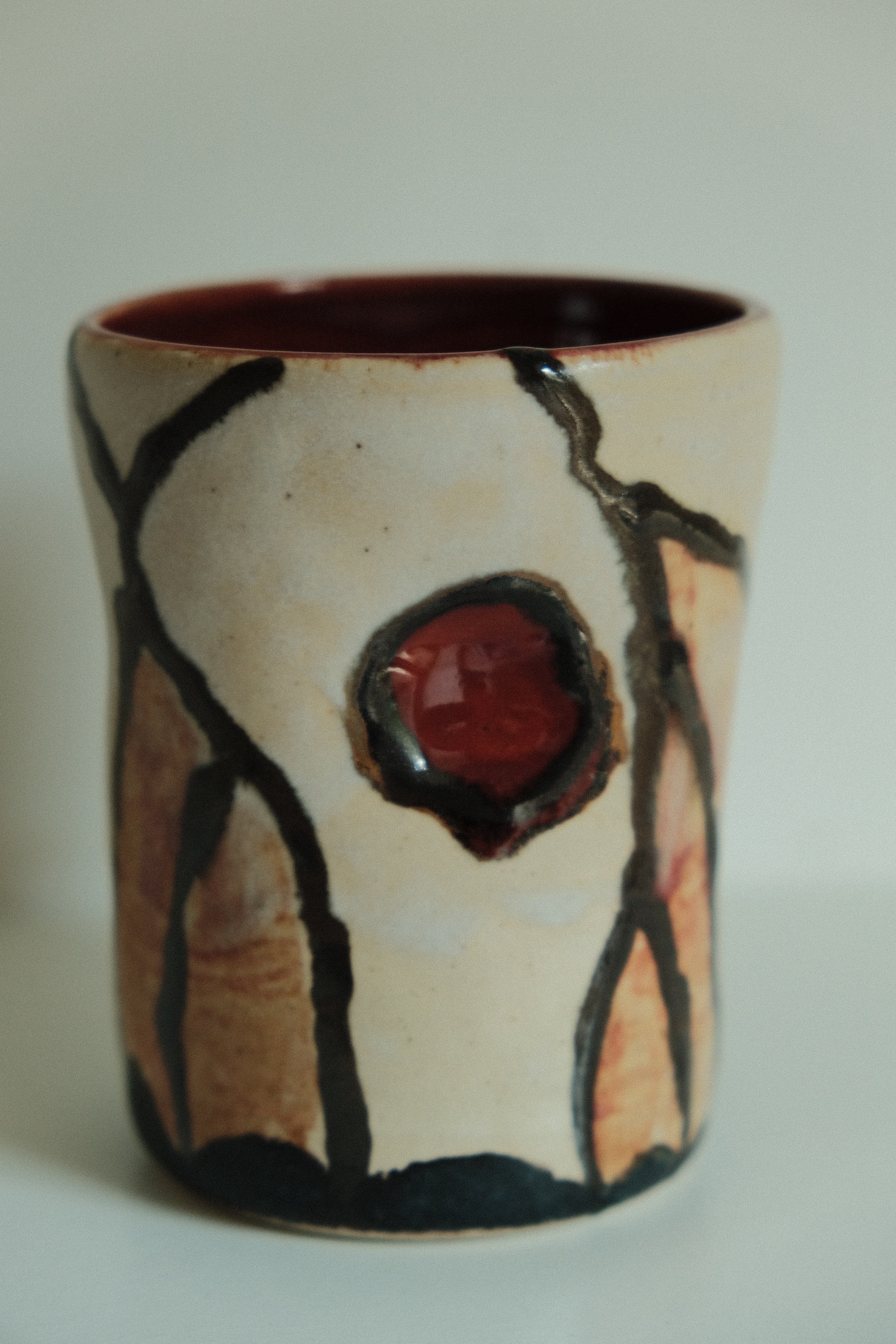 White & Red Moth Cup